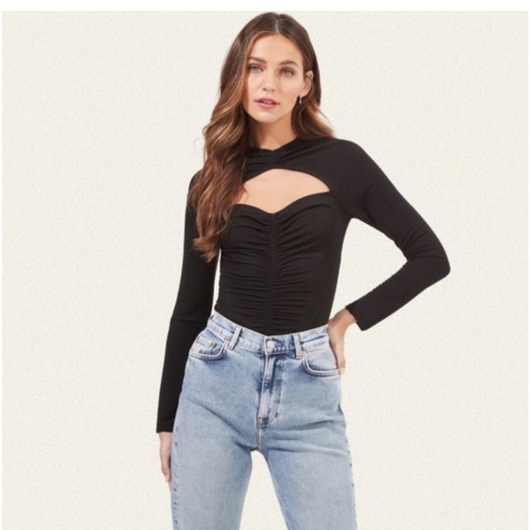 ASTR the Label Cristen Bodysuit in Black long sleeve size XS NWOT - Picture 6 of 15